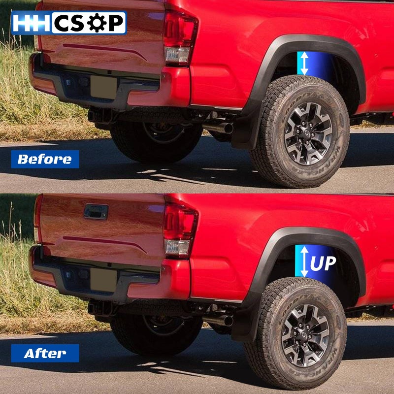 HHCSOP 2"" Rear Lift Block Kit for F150, 2 inch Rear Leveling Lift Kits Compatible with 2004-2022 Ford F-150 2WD 4WD, with Extended U-Bolts Set and Square Leaf Spring Axle - Image 4